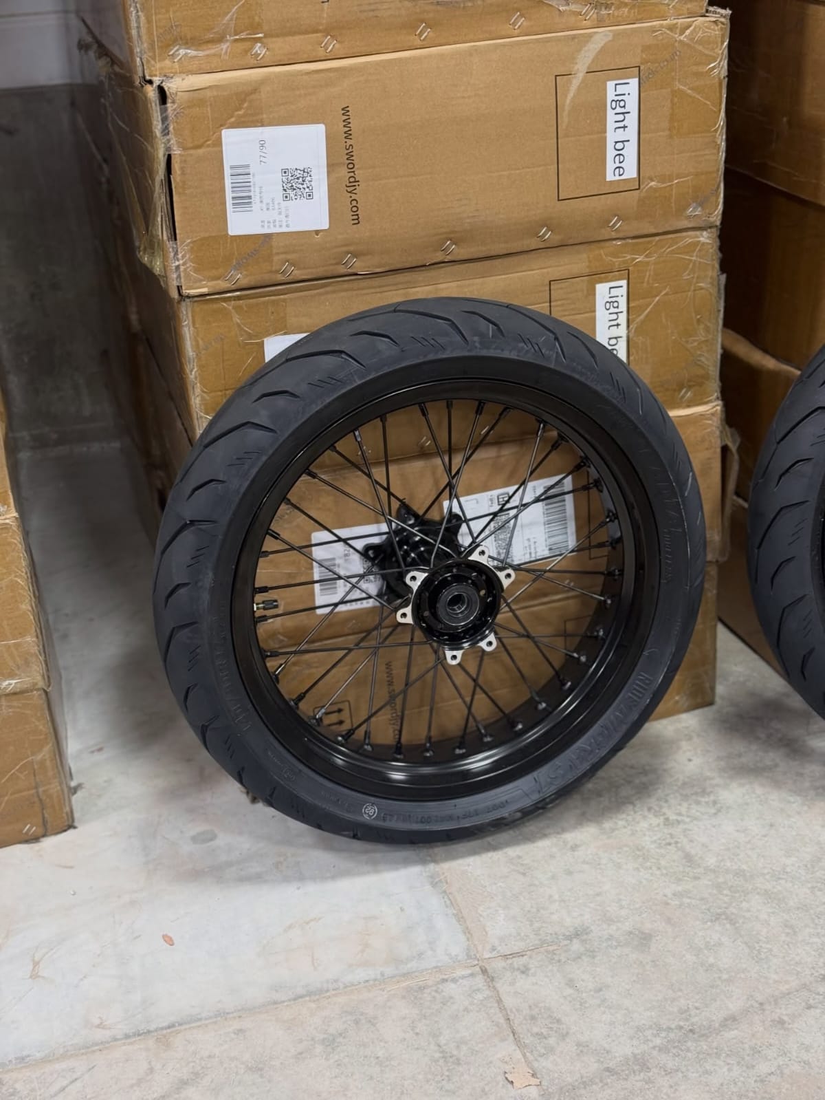 Complete 17" Supermoto Wheel Set for Sur-Ron, Talaria, & E-Ride Pro