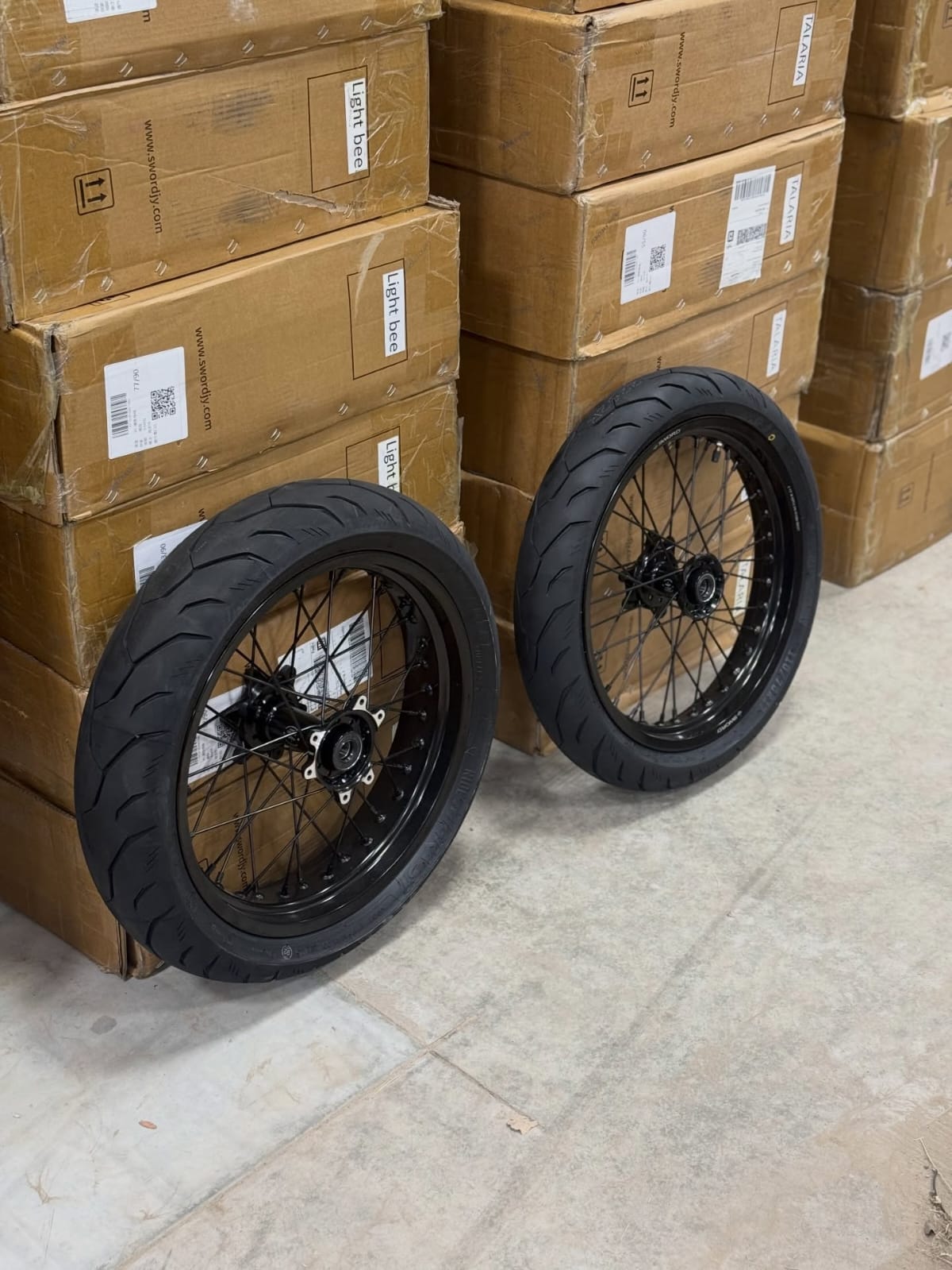 Complete 17" Supermoto Wheel Set for Sur-Ron, Talaria, & E-Ride Pro - Image 3